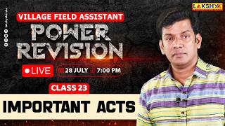 VFA | Power Revision | Class 23 : Important Acts