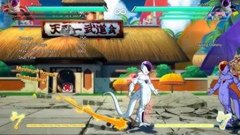 DRAGON BALL FighterZ Vegeta Midcreen combo w/ Frieza assist