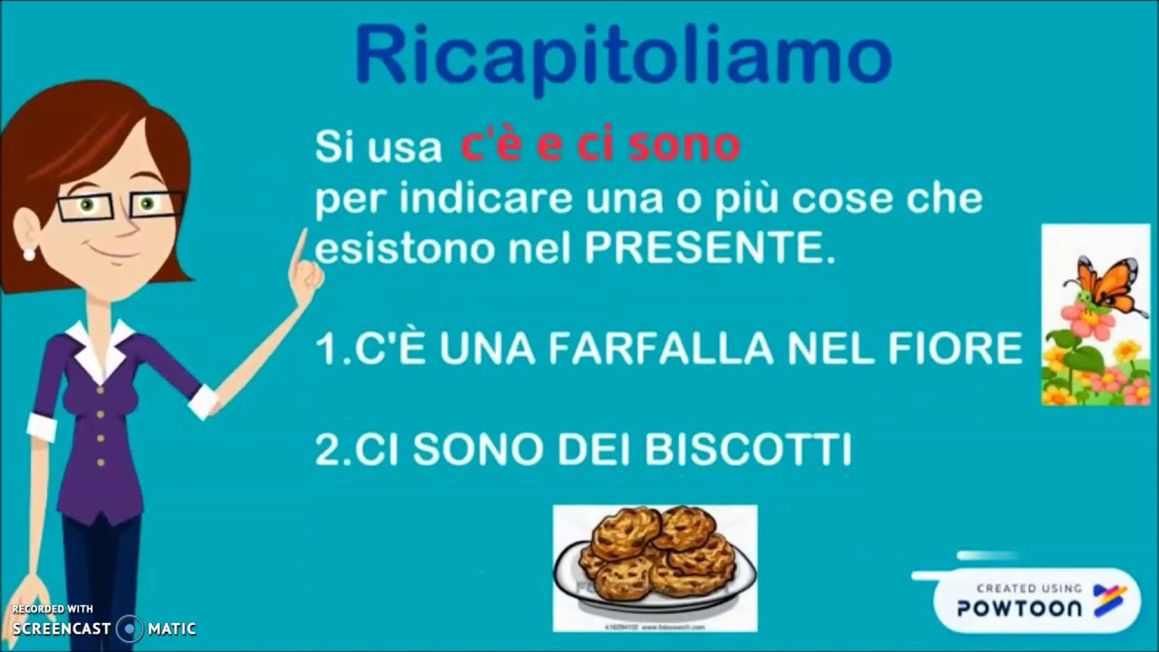 C'è Ci Sono C'era C'erano Classe Seconda
