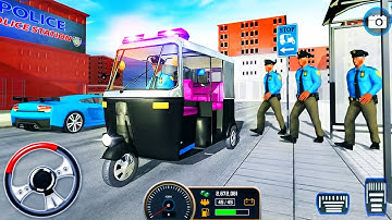 US Police Tuk Tuk Driving - Rickshaw Auto Transport Simulator - Android GamePlay
