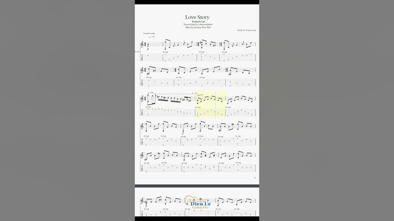 Love Story - Arrangement for Acaustic Guitar (Another version)