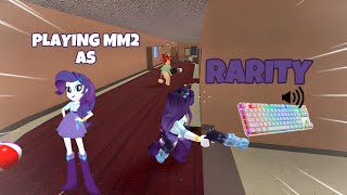 RARITY DESTROYS TEAMERS IN MM2 + GAMEPLAY (KEYBOARD ASMR)