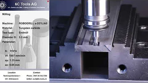 PCD Trochoidal slot milling into tungsten carbide K-40UF