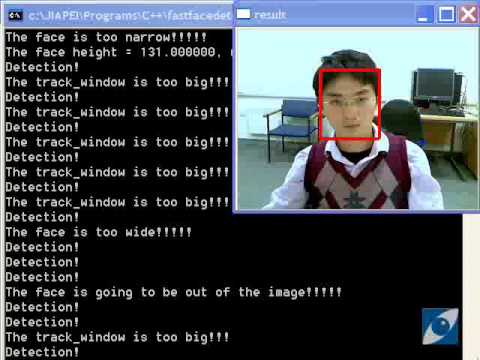 The integration with Adaboost face detection and Camshift object tracking