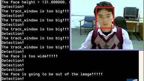 The integration with Adaboost face detection and Camshift object tracking