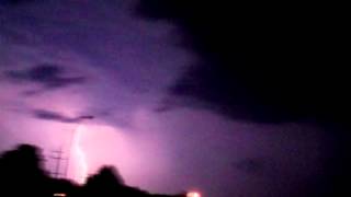1bicycleddie rides into Lightening - real Fireworks July 4, 2012 "Too Close" I flee