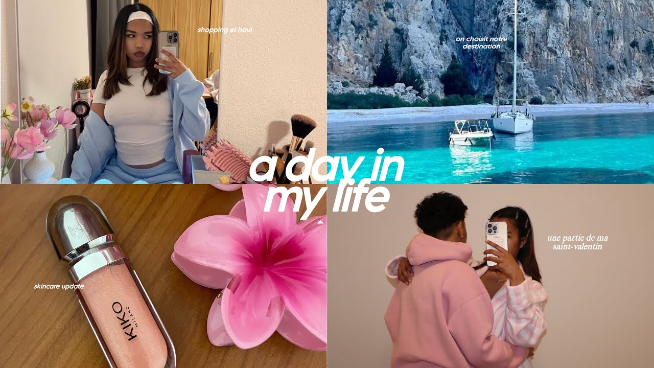 A DAY IN MY LIFE 🎀🌹 saint-valentin date + shopping + skincare update et autres ✨✈️