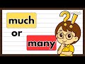 MUCH vs. MANY in just a minute! #englishlearning #english #easyenglisheveryday #englishgrammar #fyp