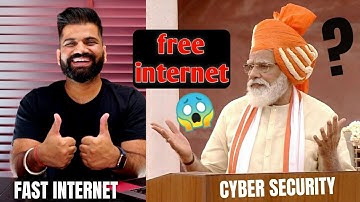 PM Modi speech about Cyber Security and Fast Internet on Independence Day 🇮🇳