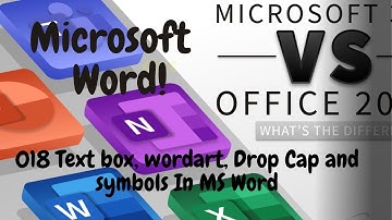 018 Text box, wordart, Drop Cap and symbols In MS Word