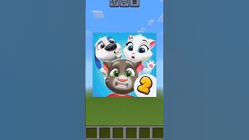 Mobile, Talking Tom, Super Sus & More 🔥 Minecraft Pixel Art #minecraft #pixelart #shorts