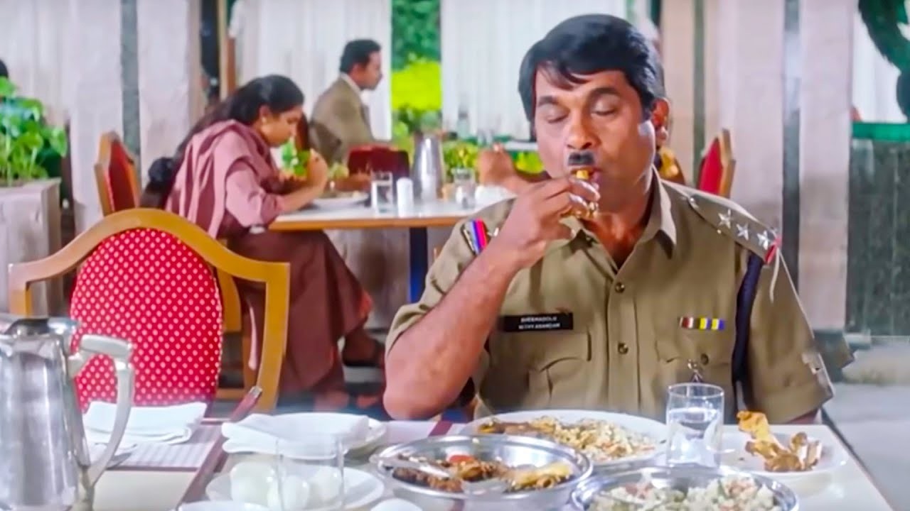 Brahmanandam Comedy Food Eating Scenes | Best Food Eating Comedy  Scenes | iD Movie Mirchi