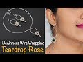 Handmade Wired Rose Earrings &amp; Pendant | Easy Earrings | VHMJ