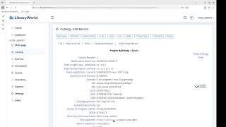 Cataloging