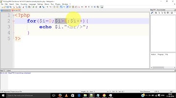 PHP Tutorial 5 - For loop with example
