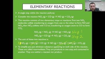 5.4 Elementary Reactions