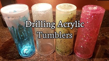 Drilling an acrylic snow globe tumbler #drillingsnowglobetumbler #diytumbler