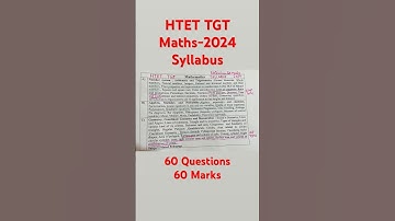 Htet tgt maths syllabus-2024 #youtube #study #2024 #Syllabus #Htet