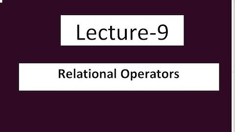 Relational Operators in Shell Scripting