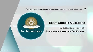 OCI Foundations Associate - Exam Sample  Questions - Part 01 #OCI #OCIFoundation #OCICertification