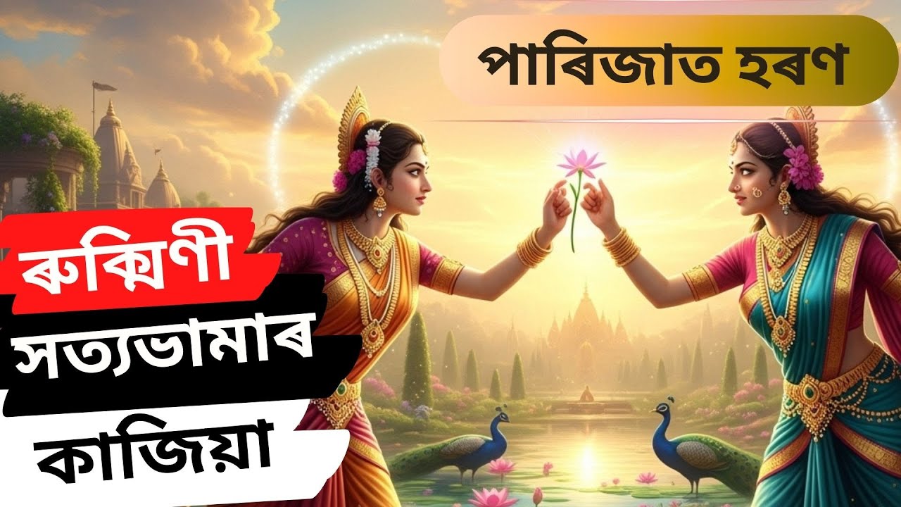 শ্ৰী কৃষ্ণৰ দুই পত্নী ৰুক্মিণী আৰু সত্যভামাৰ কাজিয়া | পাৰিজাত হৰণ নাট | Parijat Haran | 