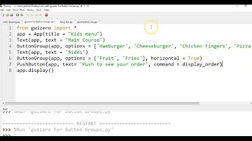 Using Button Group with Guizero