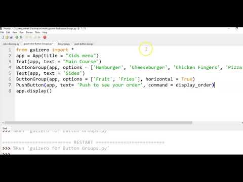 Using Button Group with Guizero