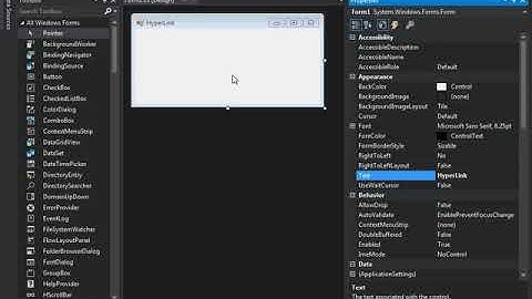 Add web site Hyperlink To C# Form(Code in description)