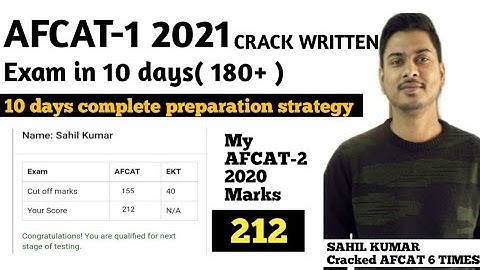 Last 10 days strategy for AFCAT 1 2021 exam || Afcat exam preparation strategy || Afcat 1 2021 exam