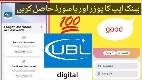 How to Reset UBL Digital APP Password | How to Recover UBL Digital APP Username | Pak Technical Tv