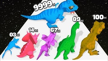 Dino Chaos Crazy Race - Level Up Dinosaur Max Level Gameplay EP 1