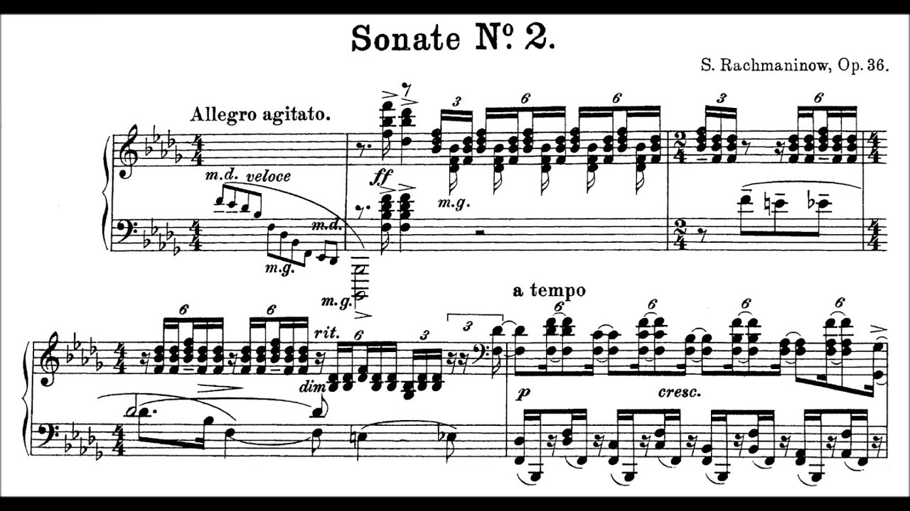 Sergei Rachmaninoff Piano Sonata No. 2 in B-Flat Minor Op.36 Horowitz Nov 1968 Broken String NYC
