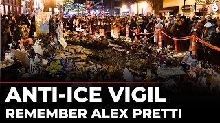 Minneapolis LIVE: Anti-ICE Protest Vigil Held to Remember Alex Pretti | Anti-ICE Demonstrations LIVE