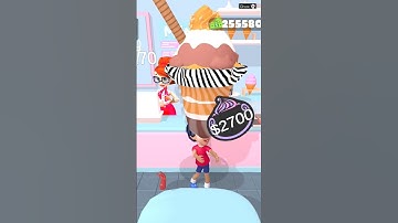 ice-cream stack - Best mobile game ice-cream stack run game!#shorts #icecream