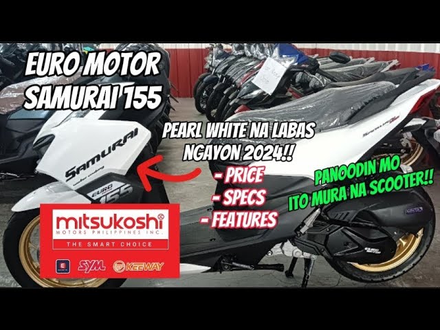 Euro Motor Samurai 155i | May nagbago agad V2?? | Solid na pearl white | @newbiemotovlogph class=