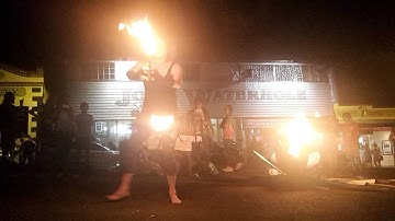 Long string Fire Leviwand