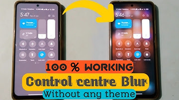 How to enable control center blur