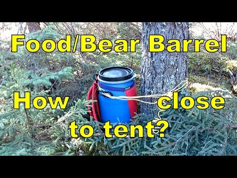 Food/Bear Barrel: Overnight Placement? - Part 9: Solo 4-day canoe