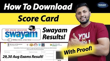 Download Score Card (Swayam Results 2022) | How To Check Swayam Result | Download Swayam Certificate