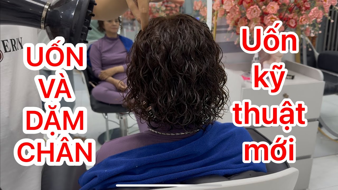 CHIA SẺ KỸ THUẬT UỐN XÙ MÌ_ KỸ THUẬT DẶM CHÂN TÓC ĐỀU MÀU| NGỌC TÓC