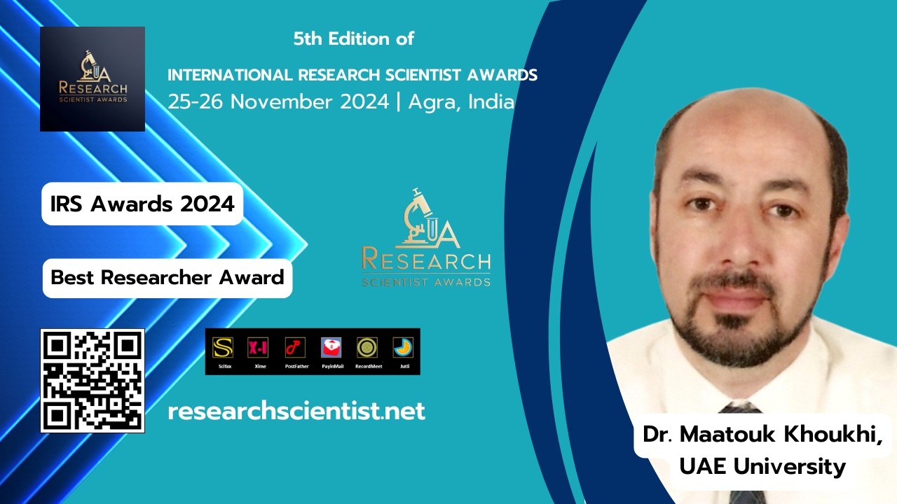 Maatouk Khoukhi | UAE University | United Arab Emirates #worldresearchawards #researchawards