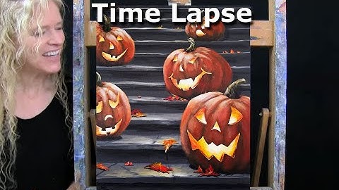 Leer hoe je kunt tekenen en schilderen met acrylverf JACK-O-LANTERNS Eenvoudige beginnershandleid...