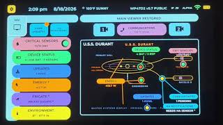 Smart home dashboard for home assistant with The Star Trek LCARS theme using Waveshare ESP32 P4 7 in