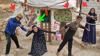 How did Farzaneh react when Mersad was not around and her ex-husband came to see her?