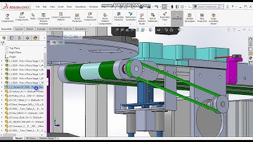 Solidworks Animation Tutorial - How to Animate Pick n Place, Conveyor,& Turn Table (Video 10 of 15)