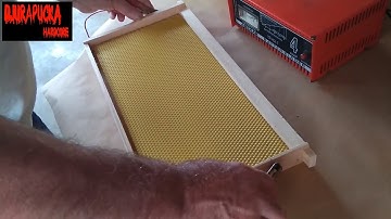 Wire embedded into wax foundation  - wax foundation -