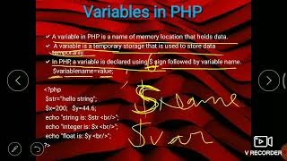 Variables in PHP | Full PHP Course part 4 | in Hindi