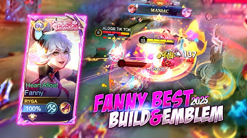 NEW FANNY BEST BUILD & EMBLEM 2025?!⚡️[RANK GAMEPLAY] | MLBB