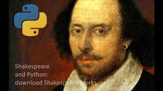 Celebrity Python to dowload all the works of Shakespeare Wealth