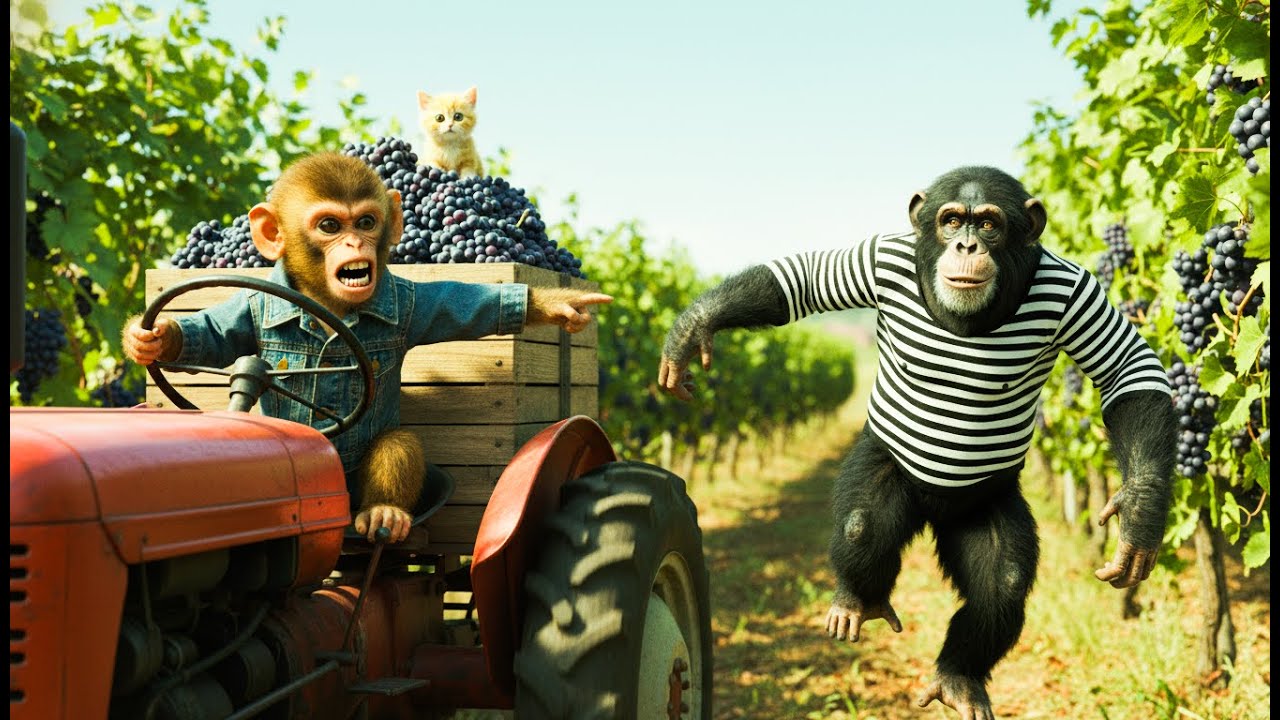 A troubled vineyard and rescuing a kitten - Milo the monkey's farm work